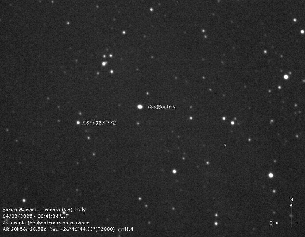 Opposizione asteroide (83)Beatrix