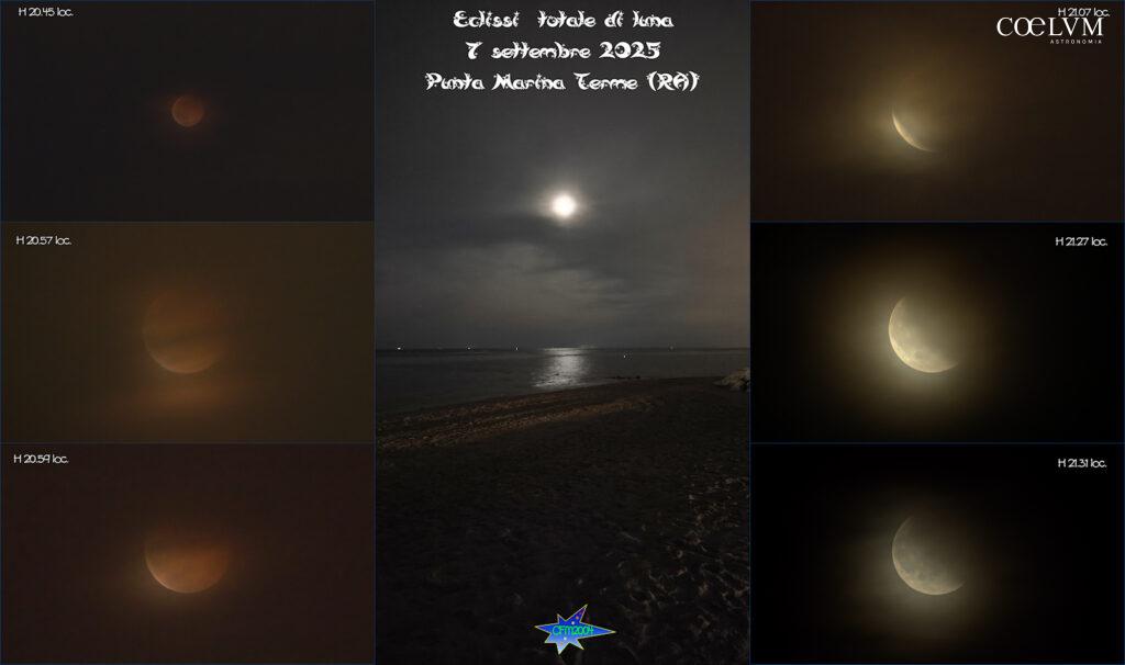 Eclissi di Luna con nuvole