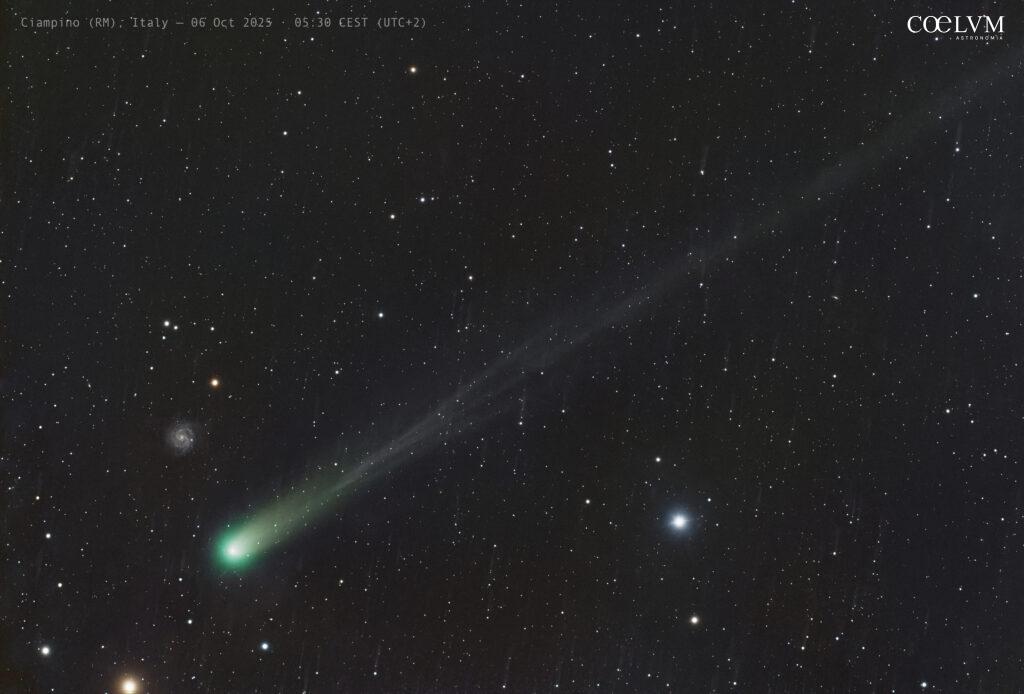 C/2025 A6 (Lemmon): un viaggiatore ghiacciato sotto la Luna piena – riprese da Ciampino (Roma)