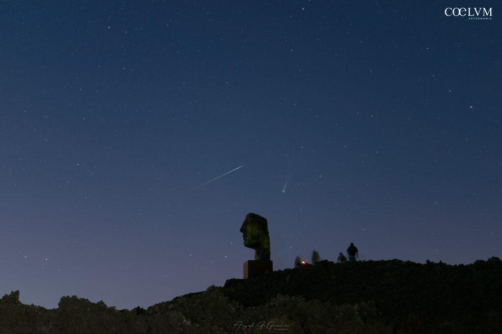 La cometa C/2025 A6 (Lemmon) sul Teseo screpolato