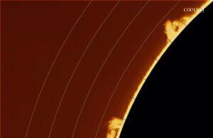 Sole in h alpha – grande protuberanza