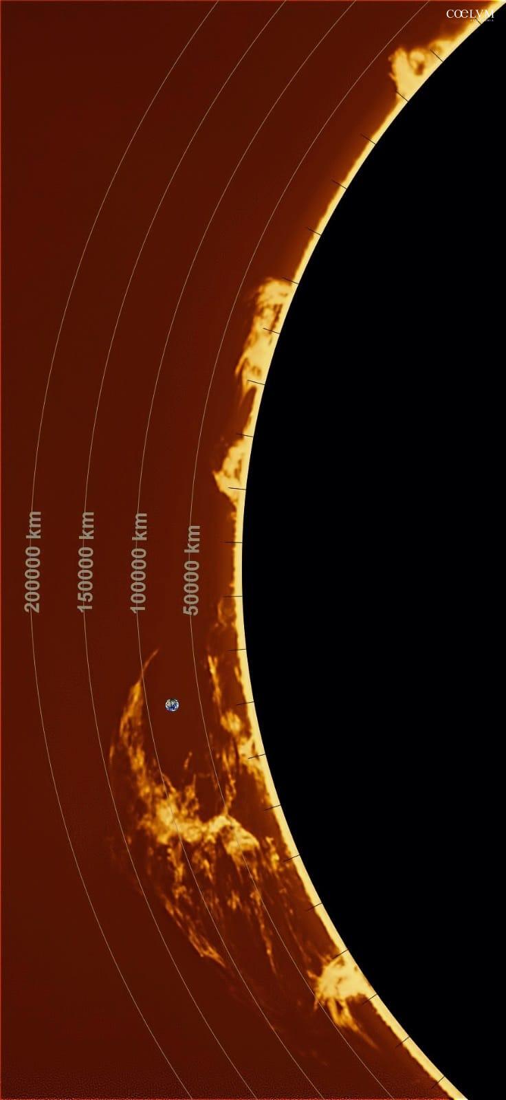 Sole in h alpha – grande protuberanza