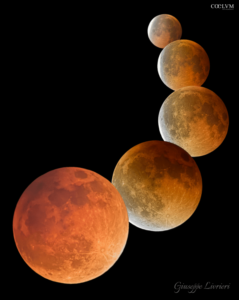Composizione Eclissi Lunare Totale 7 Settembre 2025