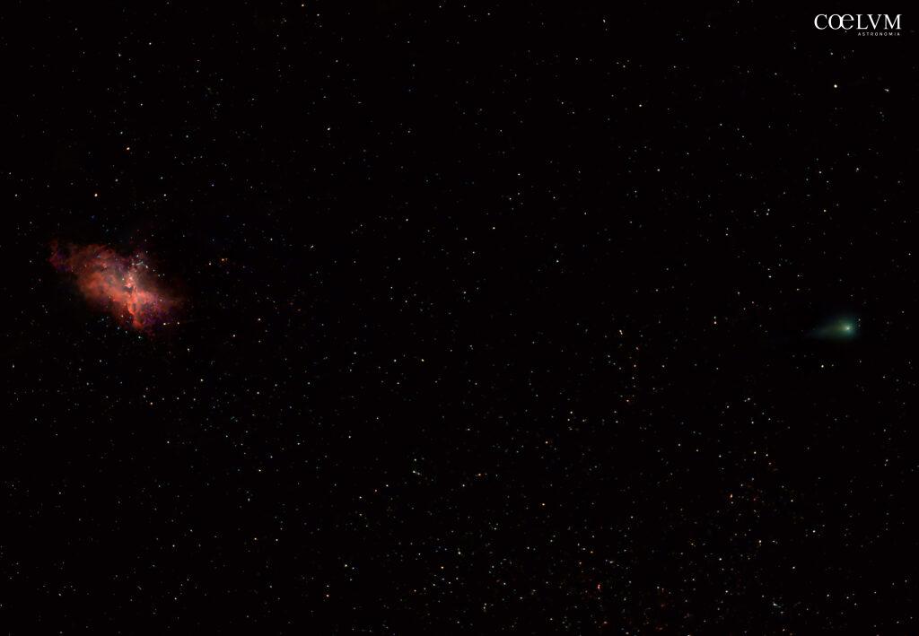 Cometa Swan e nebulosa Aquila