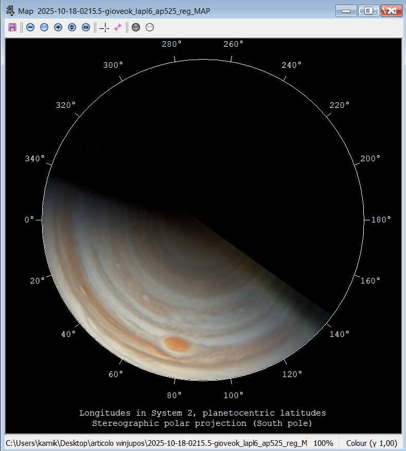 Svelare i poli di Giove con WinJUPOS