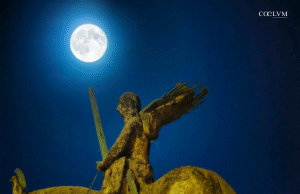 Luna del raccolto sopra Cangrande della Scala