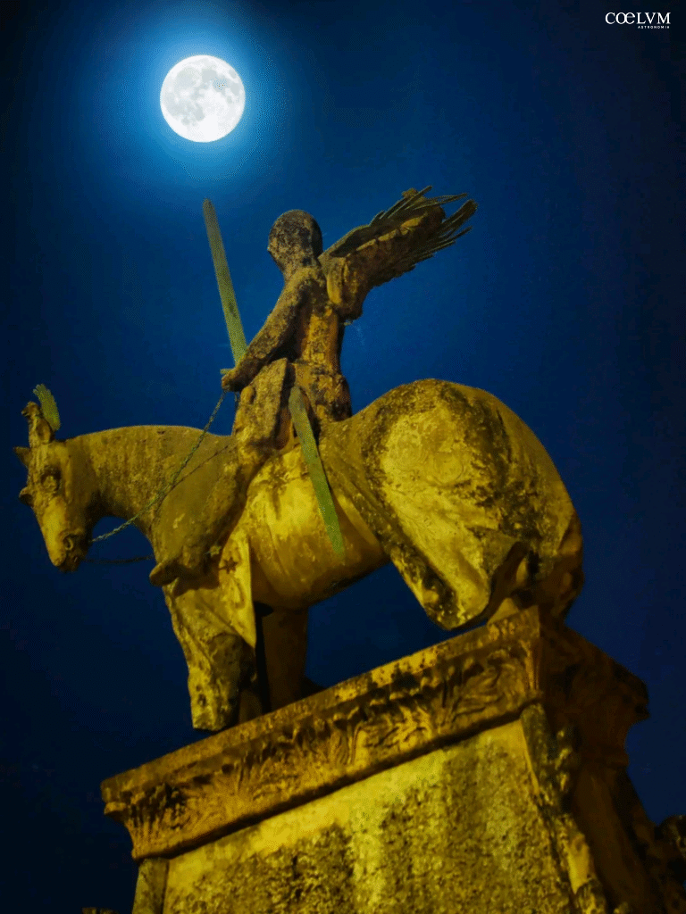 Luna del raccolto sopra Cangrande della Scala