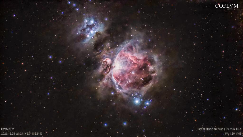 La Grande Nebulosa di Orione e la Running Man Nebula