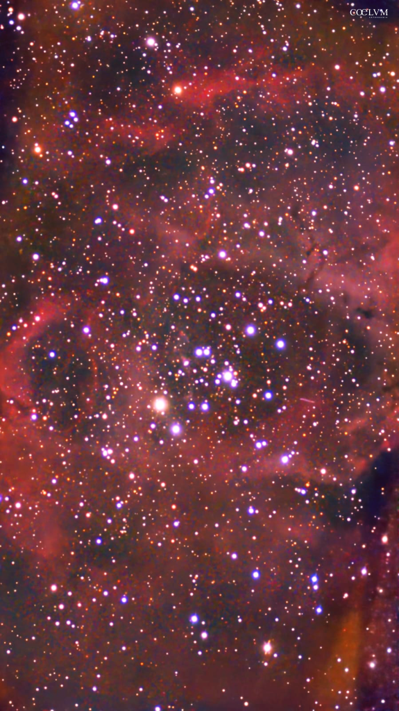 L’Ammaaso stellare aperto NGC 2244 illumina e scolpisce la Nebulosa Rosetta NGC 2244