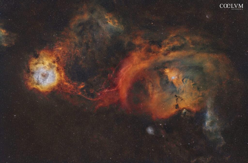 Nebulosa Rosetta (NGC 2237) & Nebulosa Albero di Natale (NGC 2264)