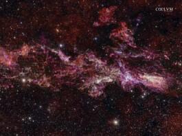L'immagine di ALMA finora più grande mostra la chimica nascosta nel cuore della Via Lattea (Crediti: ALMA(ESO/NAOJ/NRAO)/S. Longmore et al. Background: ESO/D. Minniti et al.)