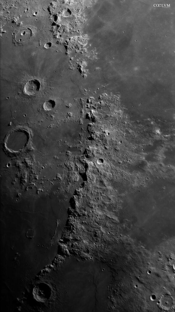 Gli Appennini Lunari – il grande arco montuoso della Luna