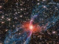 Un Ragno Rosso Cosmico per una Stella MorenteNebulosa del Ragno Rosso (NGC 6537)