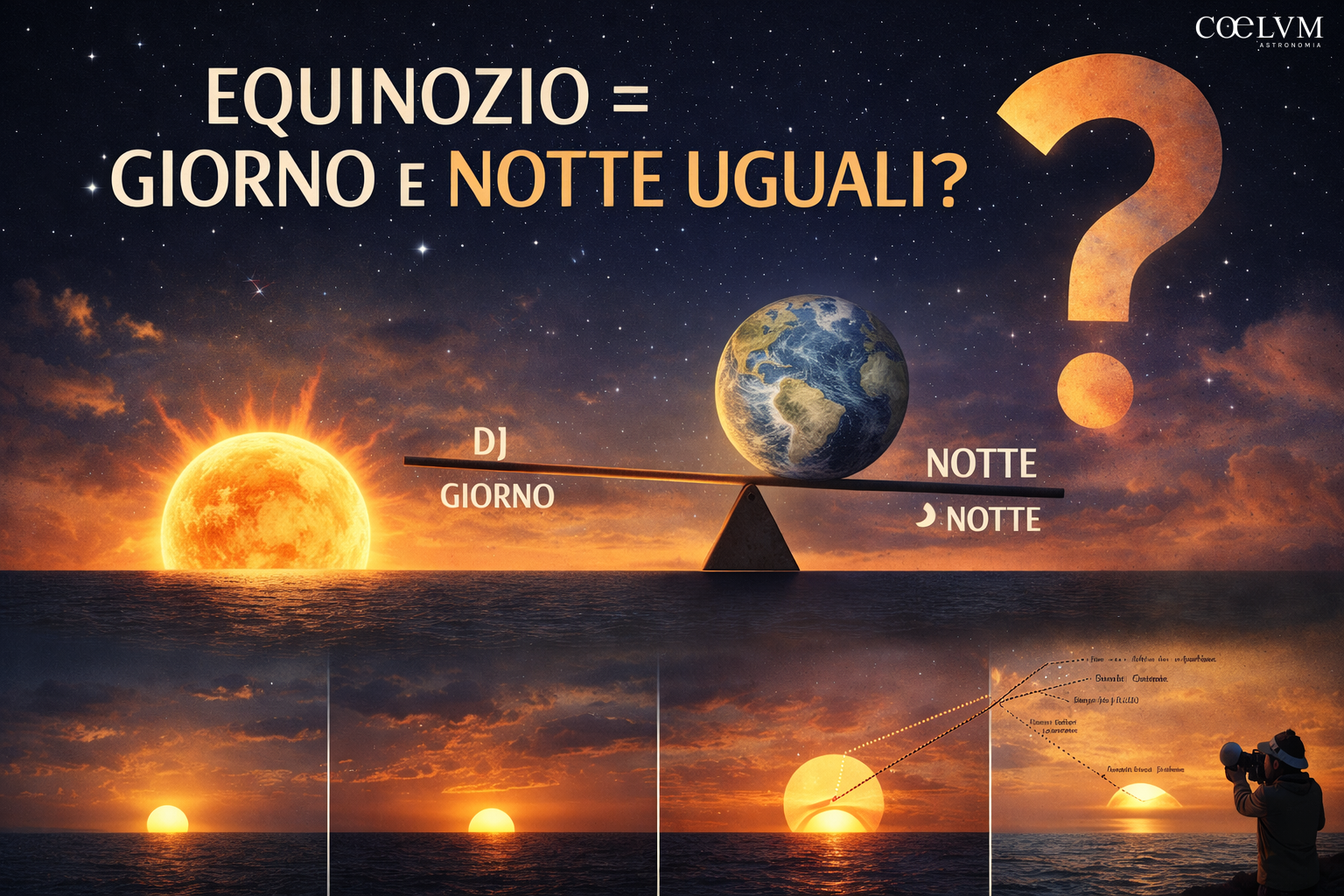 LO SAPEVI DAVVERO? – Durante l’equinozio le ore di luce e le ore di buio si equivalgono?