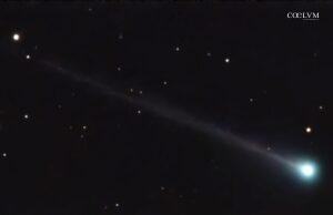 Immagine della Cometa C/2025 R3 Panstarrs durante il passaggio nel Sistema Solare interno in prossimità del perielio.