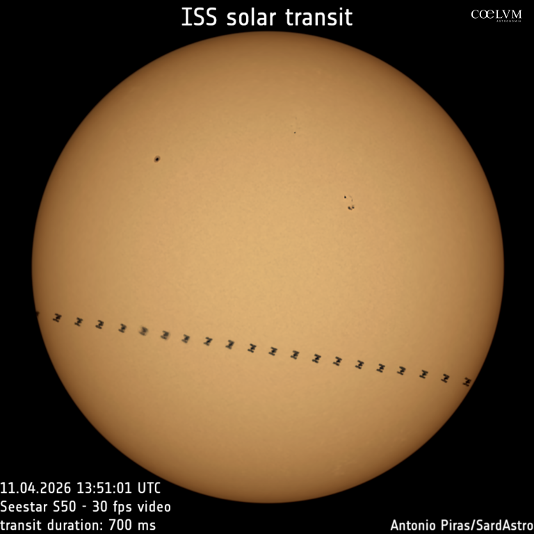 Transito solare della ISS con Seestar S50