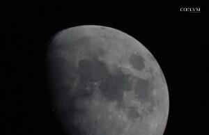 CLOSE-UP WAXING GIBBOUS MOON