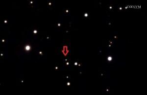 QUASAR SBS 1425+606 LIGHT dall’Alba del Cosmo :Z = 3,16. Sguardo al Primo Universo. Fotoni di 11 miliardi di anni contro inquinamento luminoso e Luna. Particolare della foto già inserita