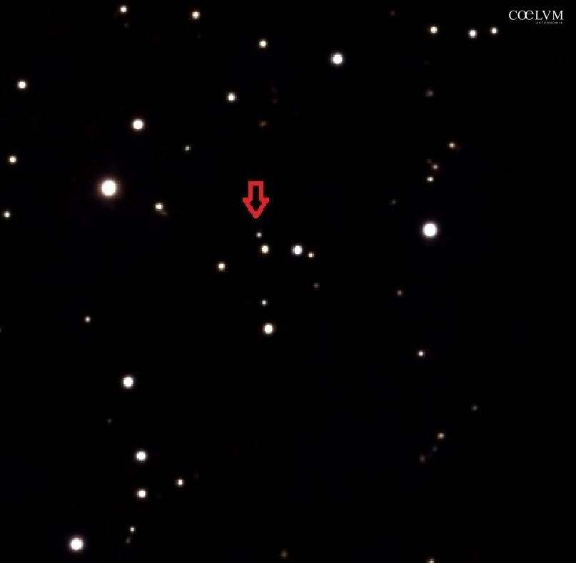 QUASAR SBS 1425+606 LIGHT dall’Alba del Cosmo :Z = 3,16. Sguardo al Primo Universo. Fotoni di 11 miliardi di anni contro inquinamento luminoso e Luna. Particolare della foto già inserita