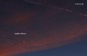 Venere e Giove in compagnia di Mercurio