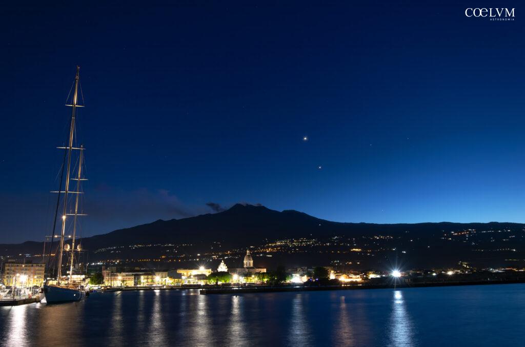 Congiunzione planetaria sull’Etna
