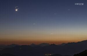 Congiunzione Luna Venere Giove e Mercurio