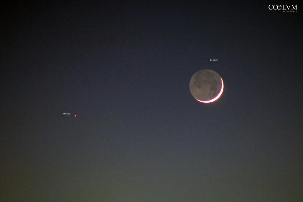 Luna in Luce cinerea e Mercurio