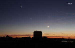 Allineamento planetario con la Luna e i Gemelli