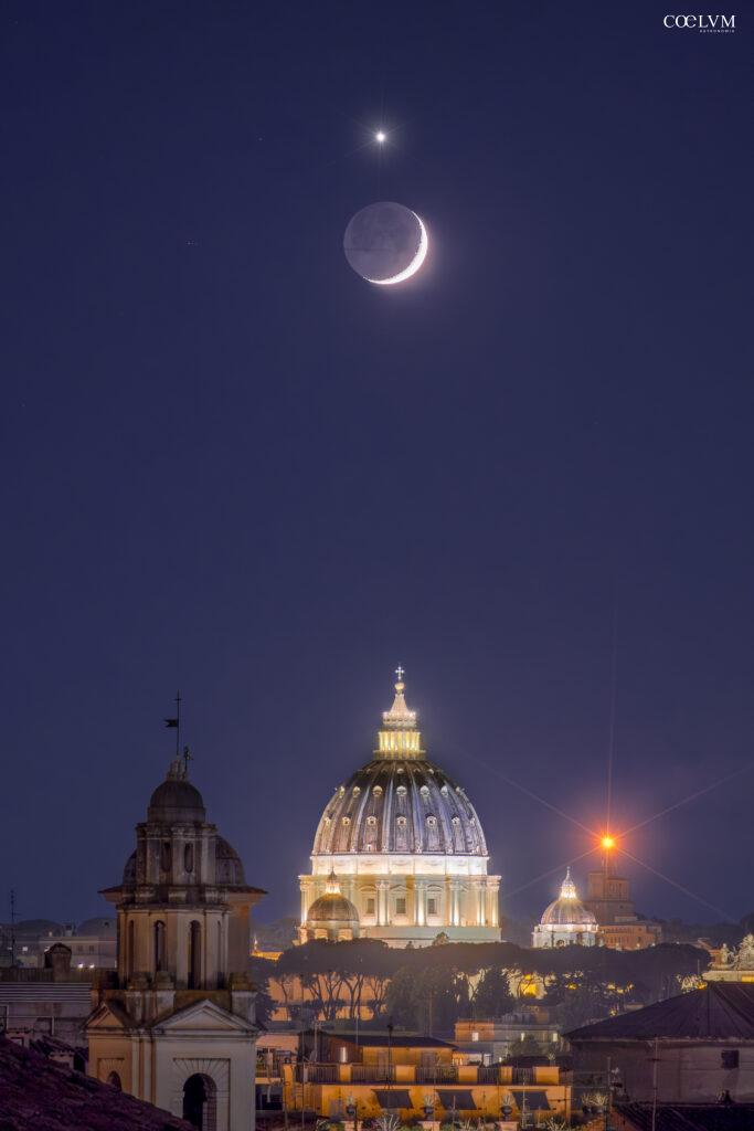 Venere-Luna su Roma