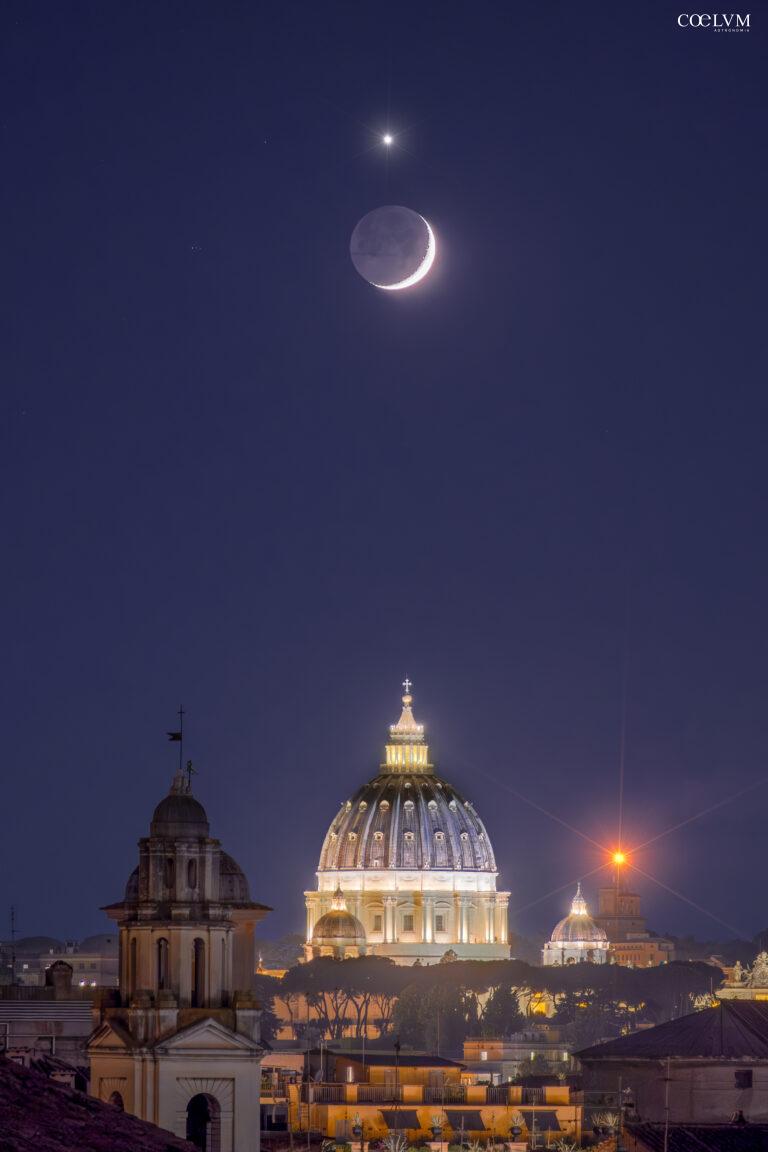 Venere-Luna su Roma