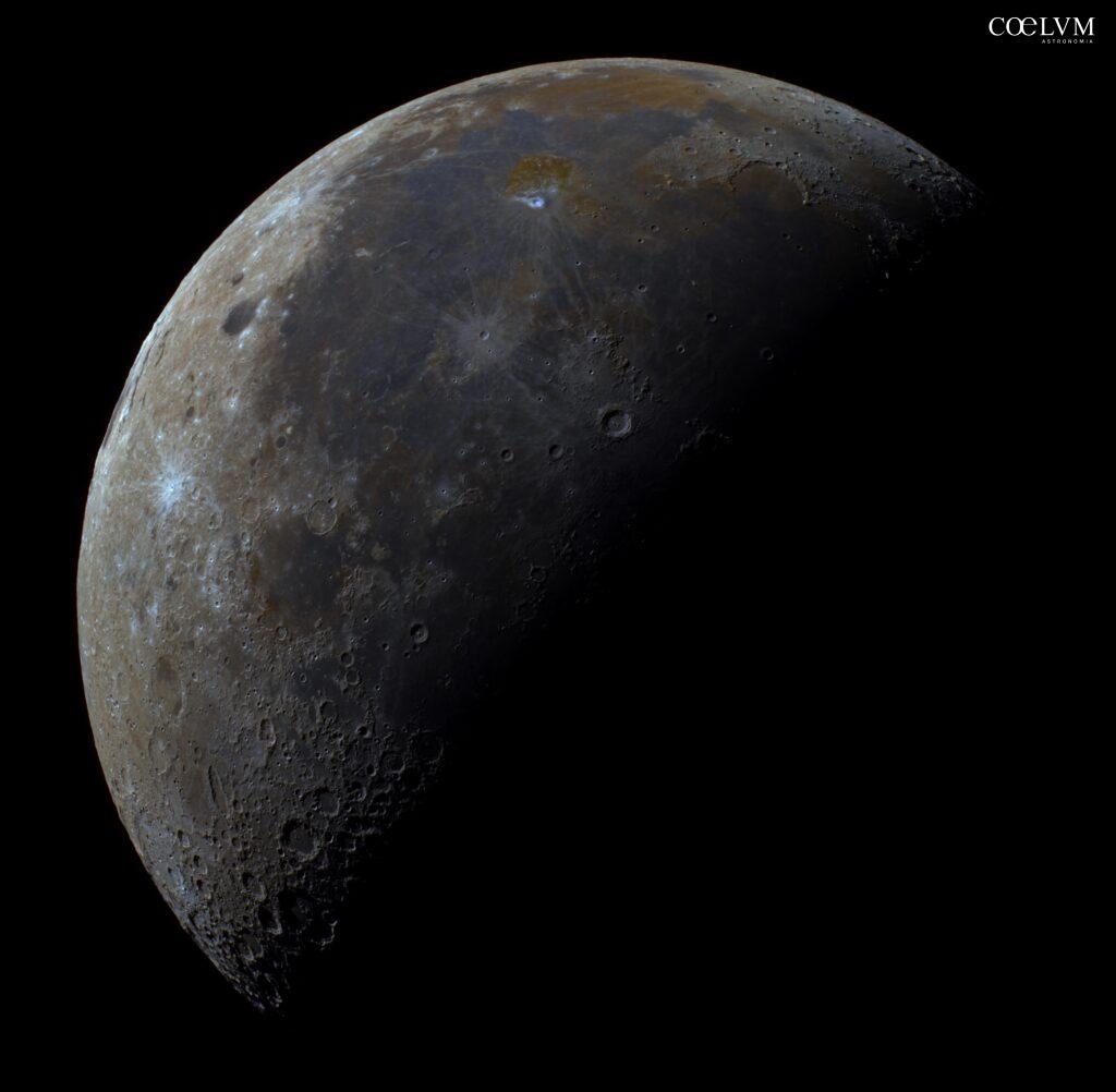 Luna all’ultimo quarto in versione minerale