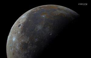 Luna all’ultimo quarto in versione minerale