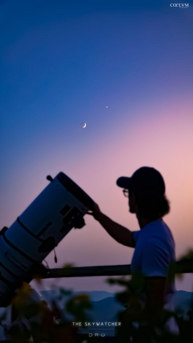 La Congiunzione Luna – Venere in un solo occhio: “The SkyWatcher”