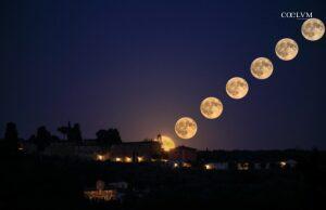 Luna piena del cervo in sequenza