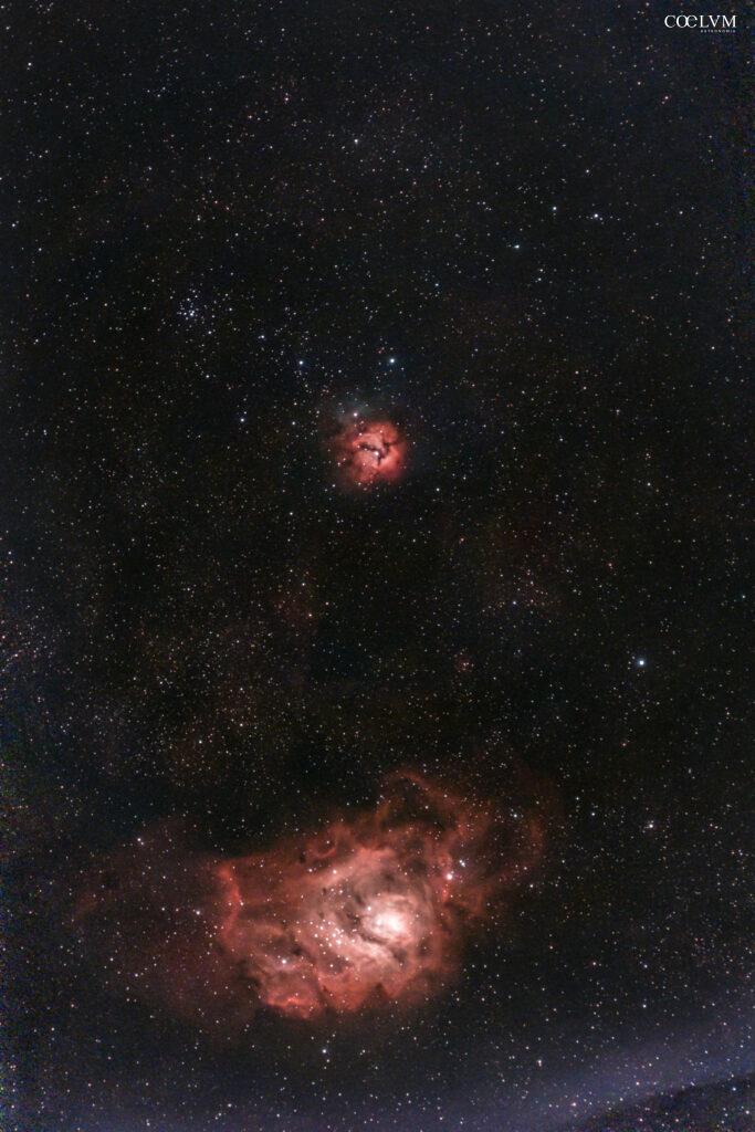 Nebulosa Trifida (M 20) e Laguna (M 8)