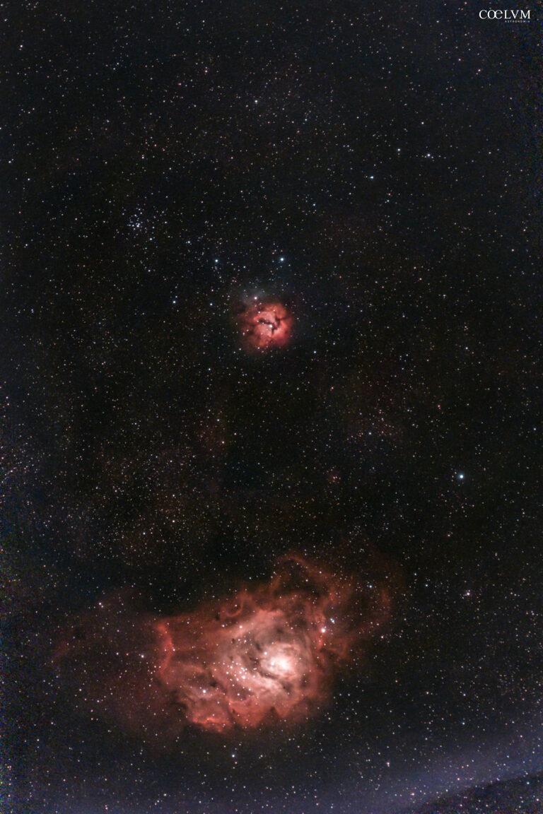 Nebulosa Trifida (M 20) e Laguna (M 8)
