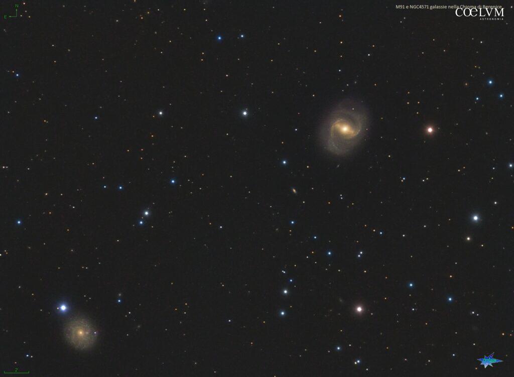 M91 e NGC4571 galassie nella Chioma di Berenice
