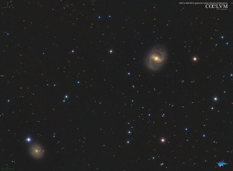 M91 e NGC4571 galassie nella Chioma di Berenice