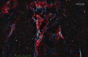 Triangolo di Pickering (Nebulosa Velo) — Dettagli in HOO a 3nm