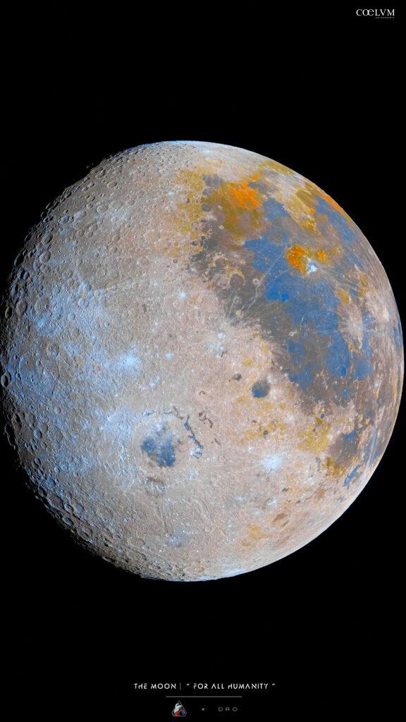 La Luna Minerale da Artemis II elaborata da Alessandro Passeggia