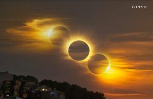Eclissi totale al tramonto