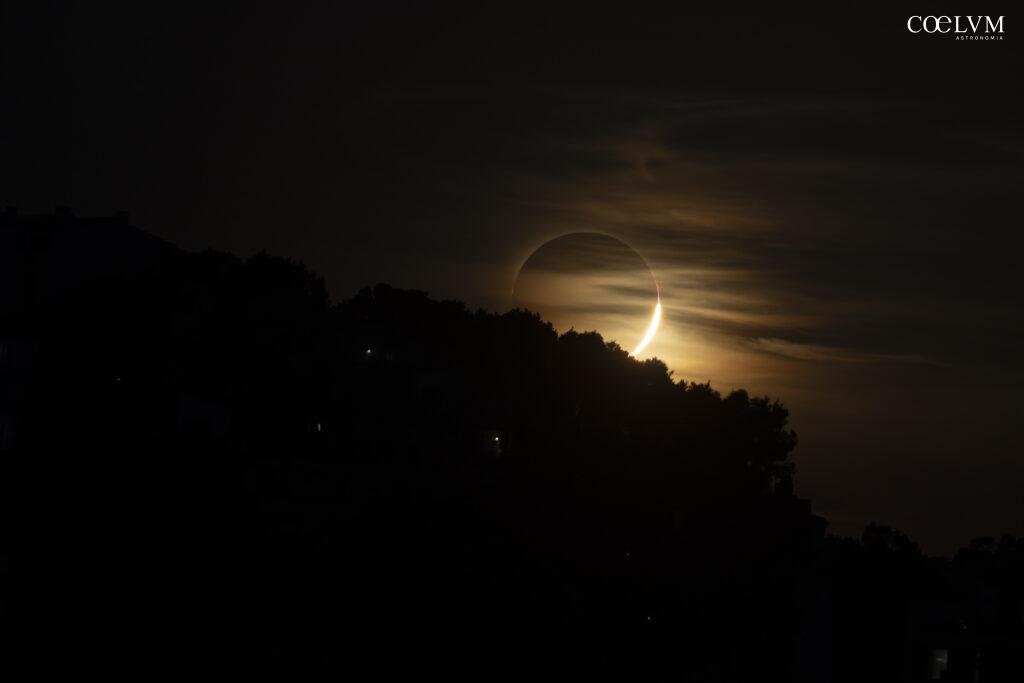 Eclissi di Sole 12/8/2026, fine totalità: anello di diamante, in una luce particolare