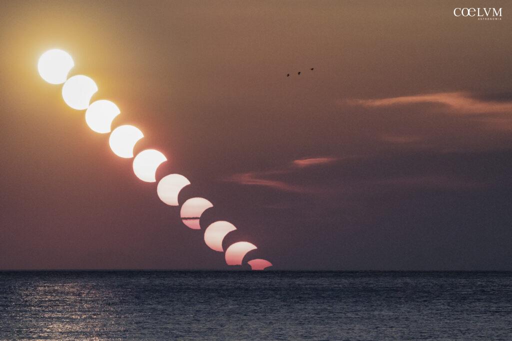 Sequenza dell’eclisse parziale di Sole