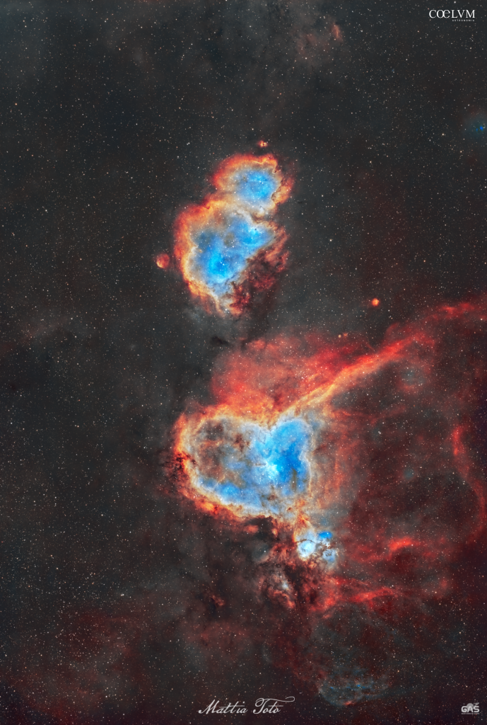 IC 1805 e IC 1848 – Nebulose Cuore e Anima