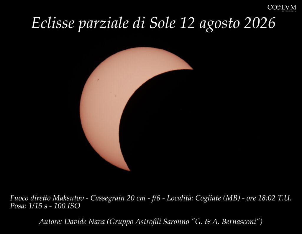 Eclisse parziale di Sole 12 agosto 2026