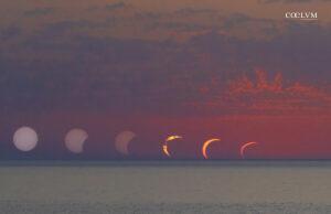 Sequenza eclissi parziale di Sole