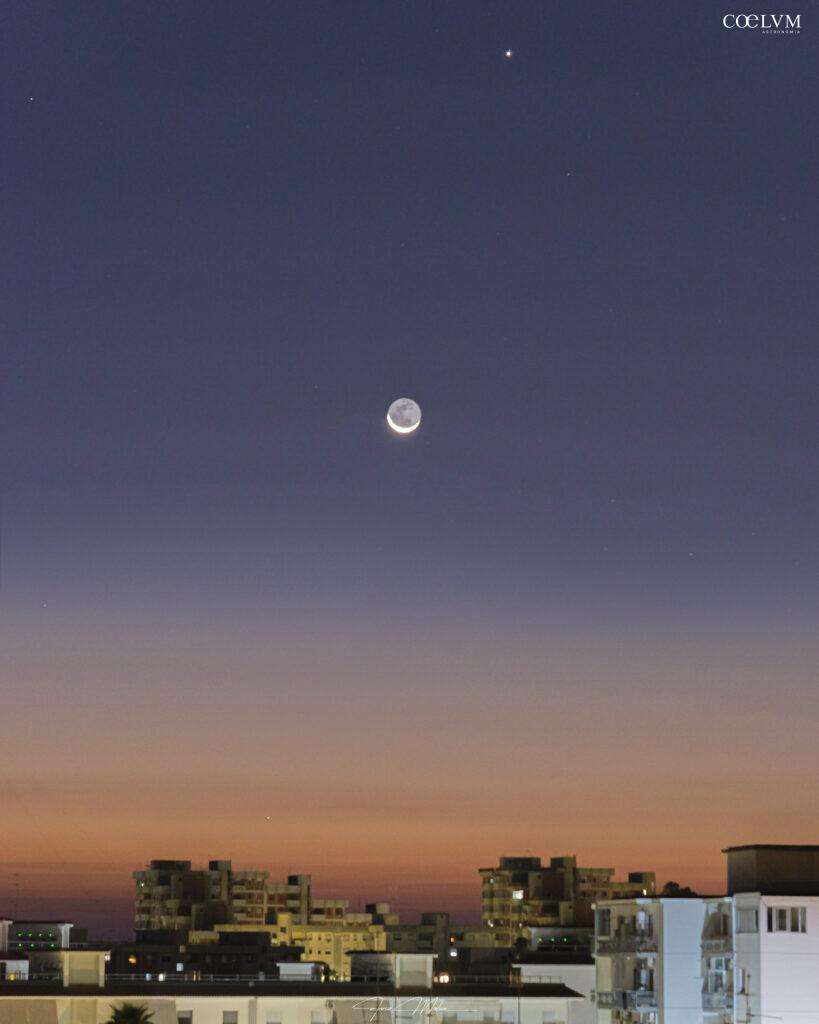 Luna e Giove sopra Siracusa