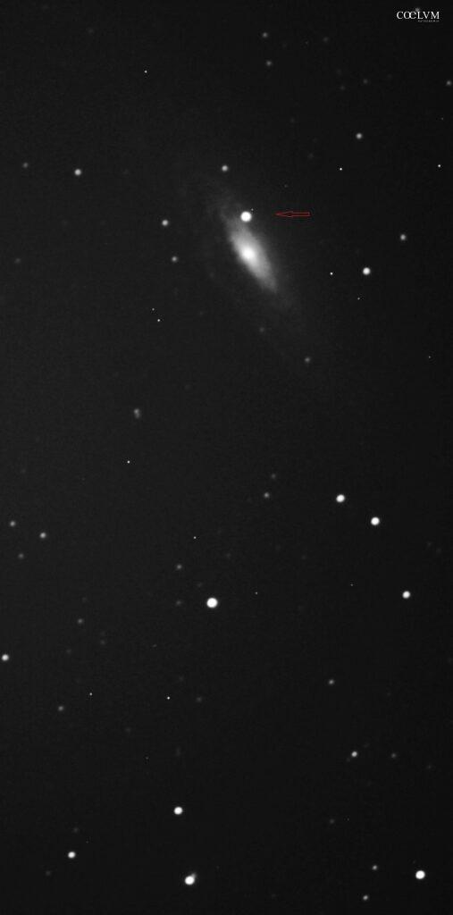 La crescente luminosità della SN 2026 aaiv in NGC 7331 in pochi secondi di esposizione