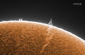 Protuberanza solare del 11 ottobre