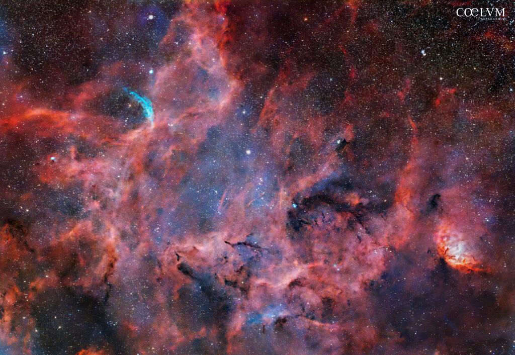 Nebulosa LBN 182 e Wolf-Rayet 134